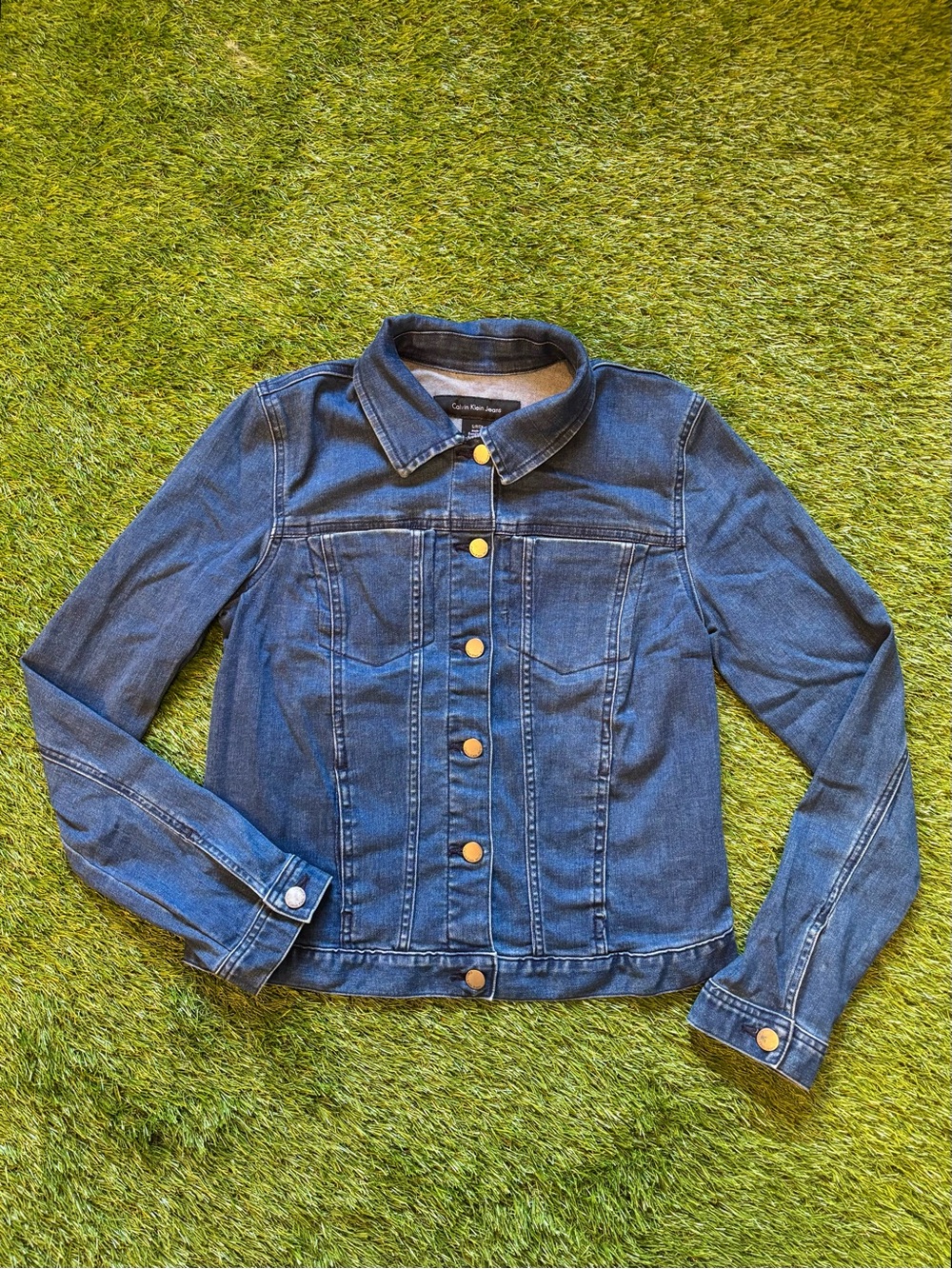 Calvin Klein Jeans Dark Wash Stretch Denim Jacket Small